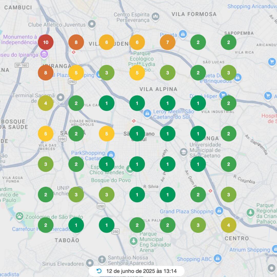 Mapa de Ranking Local